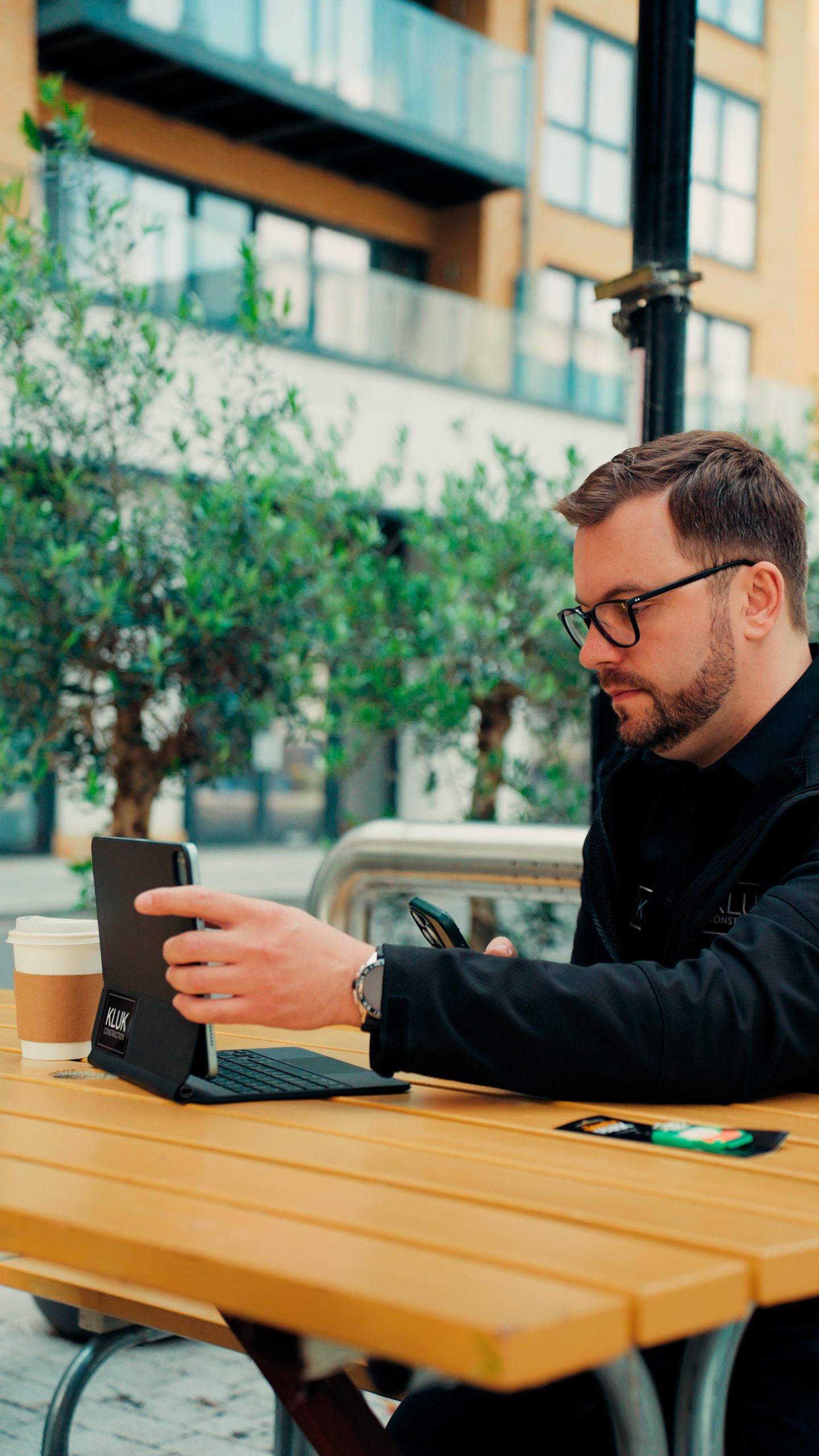 Marcin Kluk review plans before construction starts