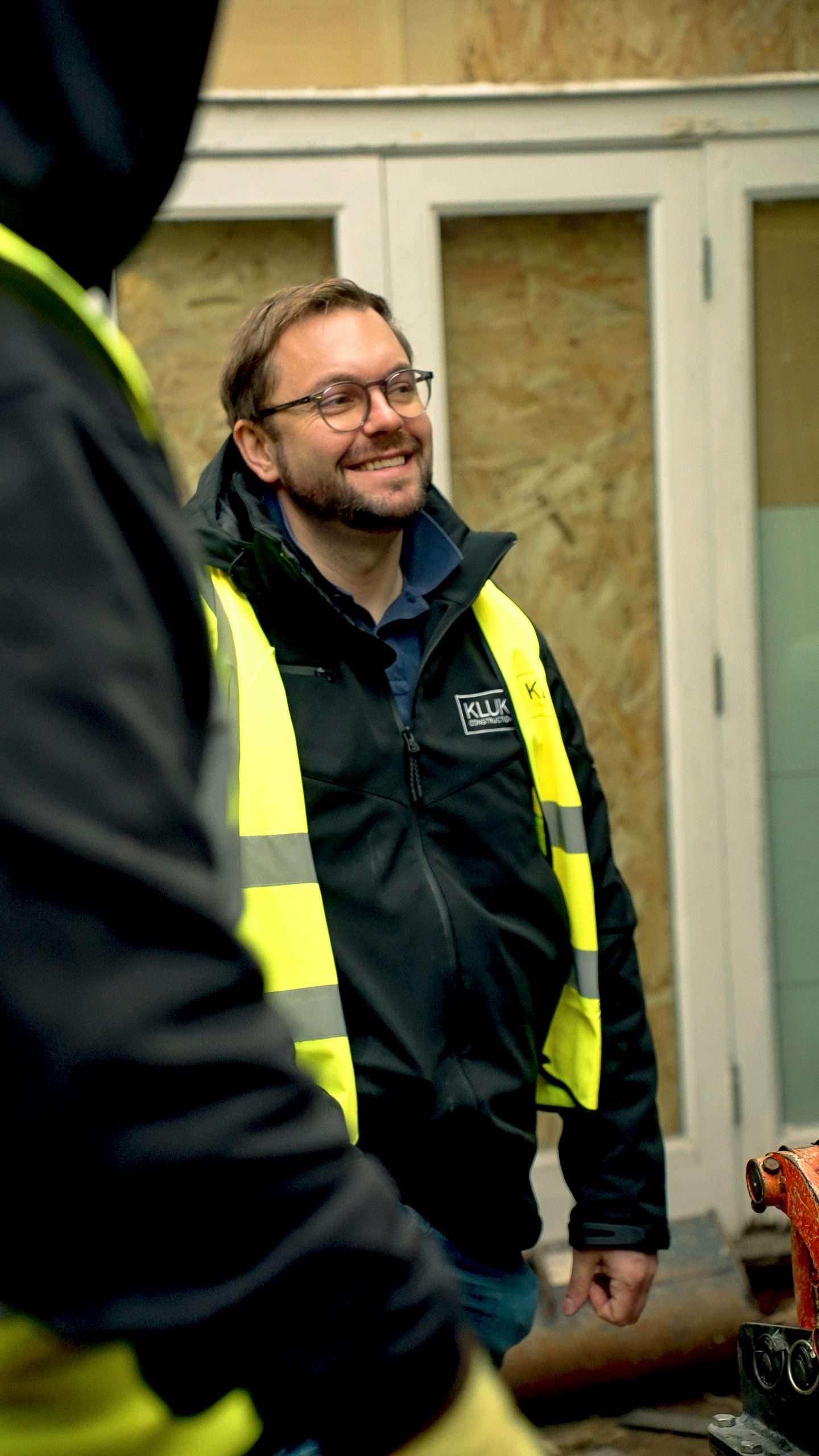 Marcin Kluk from KLUK Construction on build site. Leading builders in Wandsworth